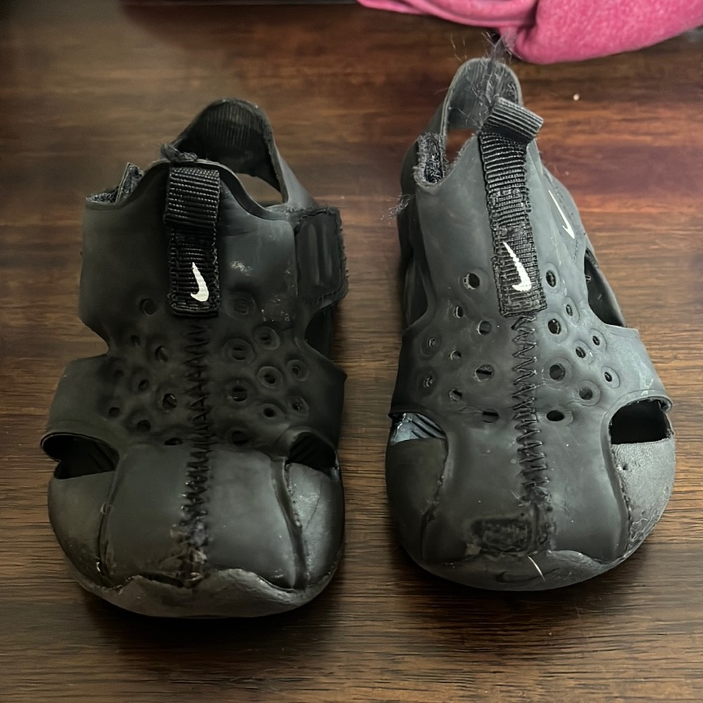 Nike sandals.